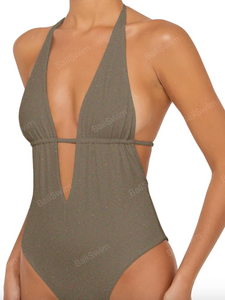 Butt'r Up One-Piece Halter Neck Swimsuit