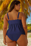 Full Size Adjustable Strap Tankini Set Bathing Suit