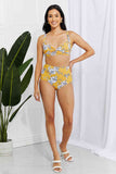 Marina West Swim Take A Dip Twist High-Rise Bikini in Mustard